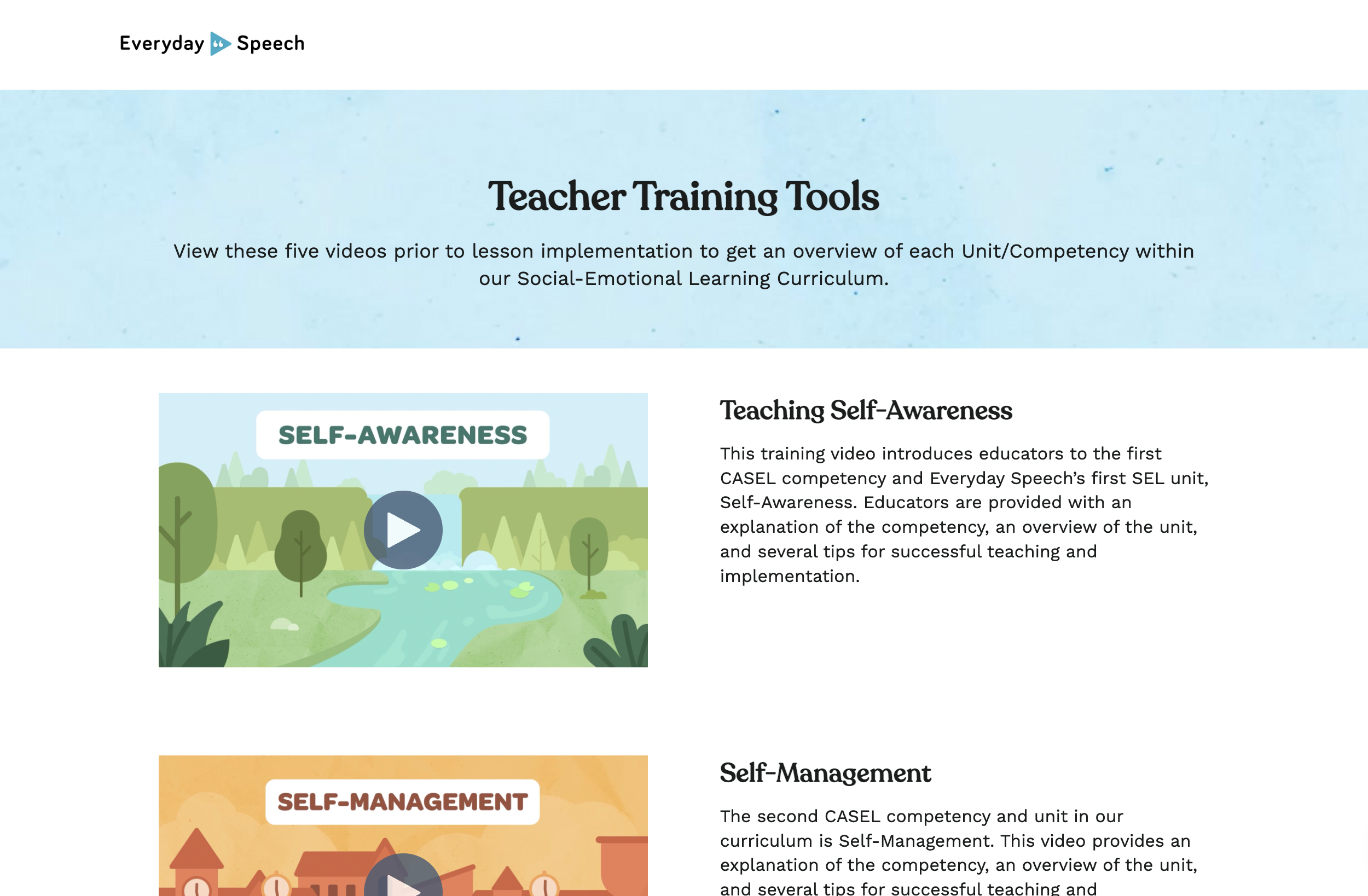 SEL Teacher Training Tools